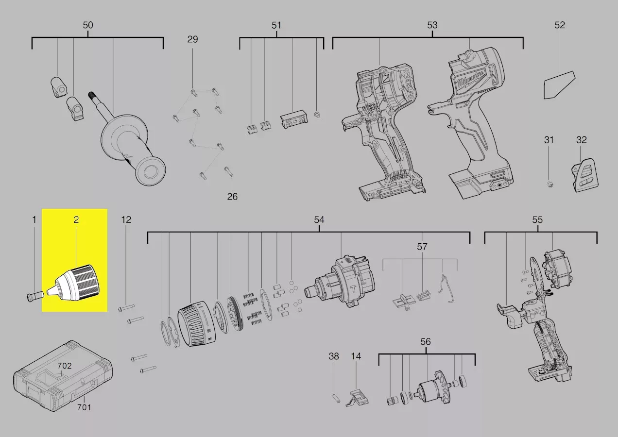 Mandrin auto-serrant 13mm réf. 4931466294 Milwaukee
